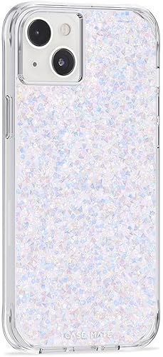 Miniatura 7 de Case-Mate Funda para iPhone 14 Plus, gemas florales, con protección contra caídas de 10 pies y carga inalámbrica, funda de lujo con diamantes de