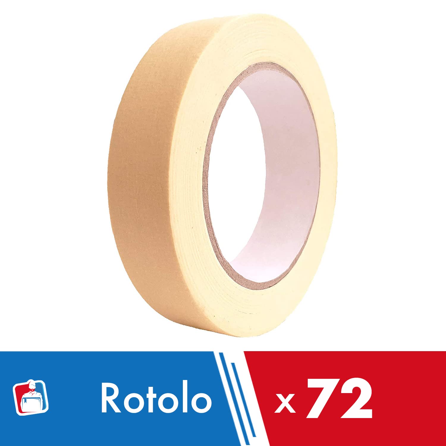 IMBALLAGGI 2000-72 Pezzi, Nastro Adesivo Carta 38x50 Resistente 80 Gradi, Nastro Mascheratura per Carrozziere e Pacchi