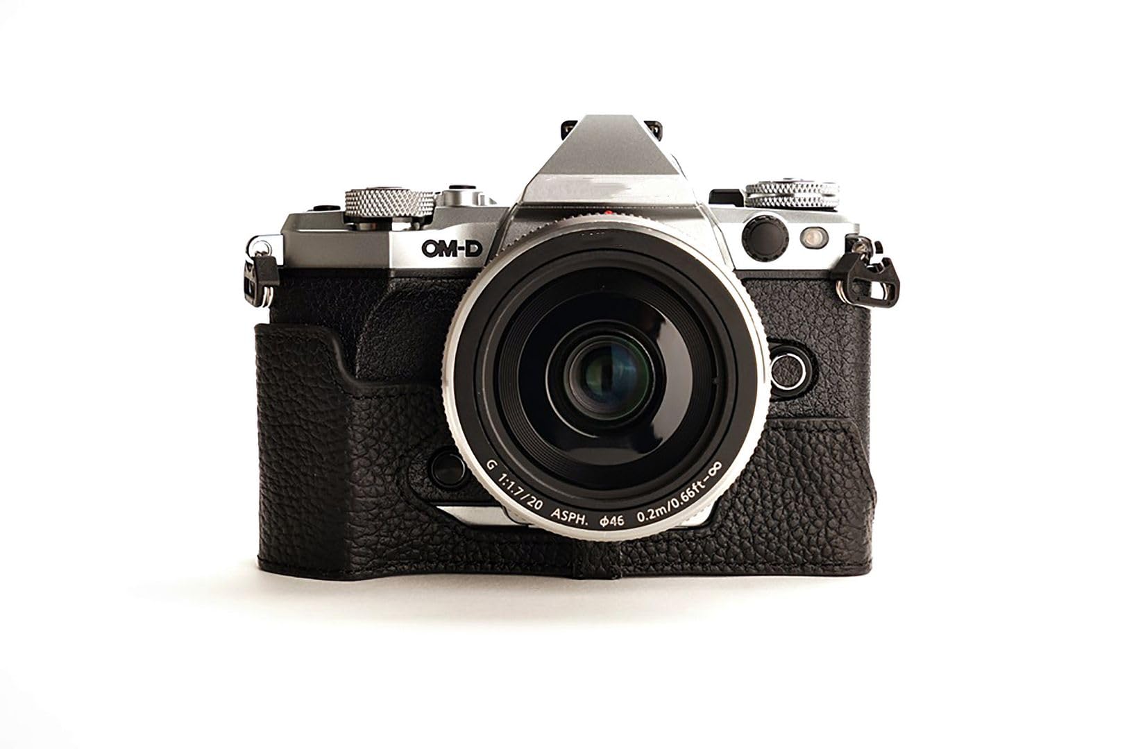 Sac camera case Olympus OM-D E-M5 EM5 II noir cuir véritable - 2