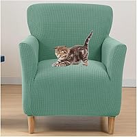 Vista 23 de XMAYODS Funda elástica para silla de club, funda de barril para silla, funda de elastano suave para sillón, funda de sofá extraíble, protector de #1