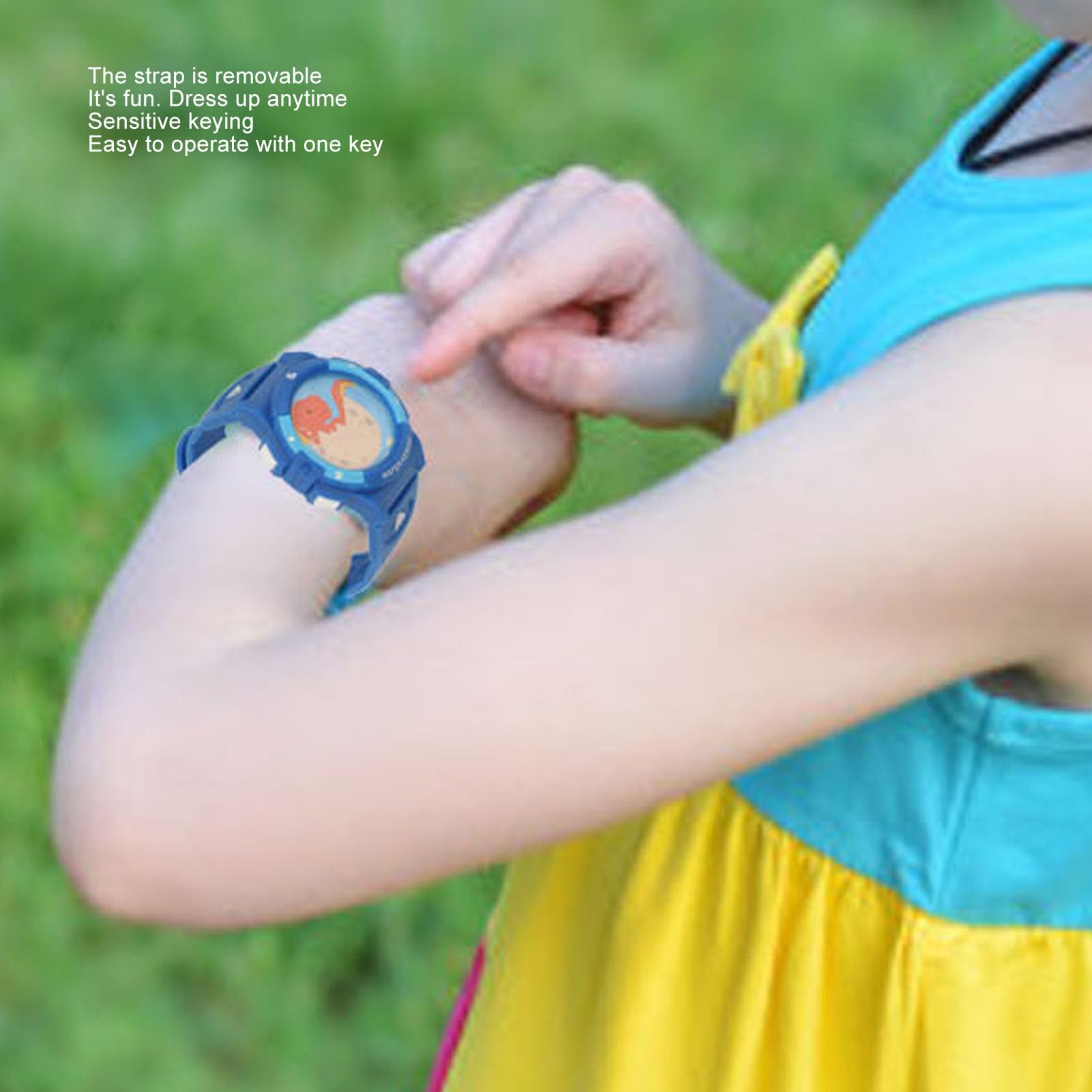 Orologio Digitale per Bambini, 60mAh con Custodia per Cinturino di Ricambio Funzioni Sveglia NFC, Orologi per Bambini Impermeabili, per Bambini dai 3 ai 12 Anni Orologio da
