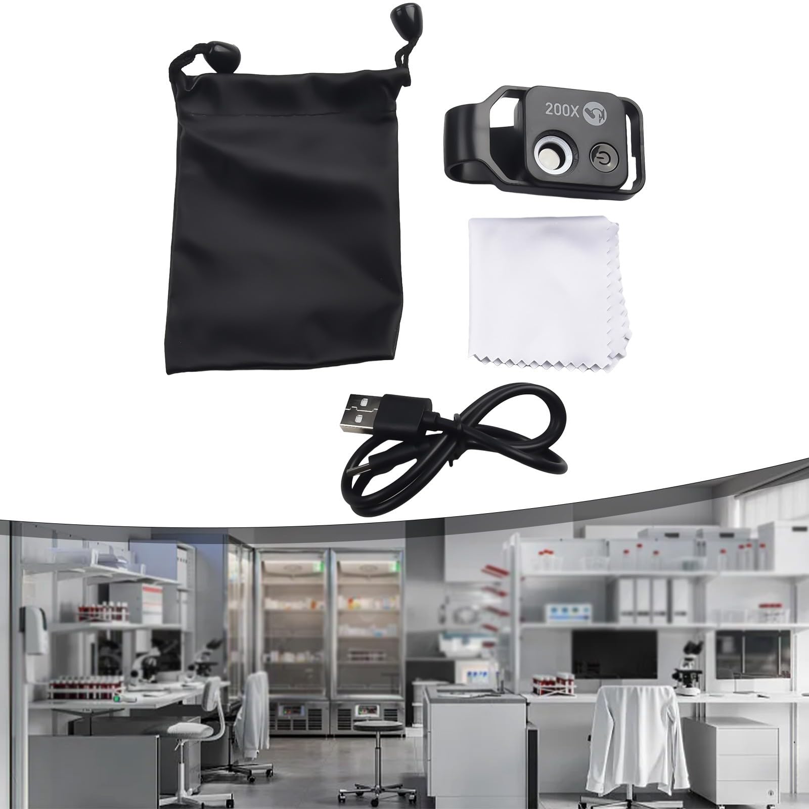 USB-Taschenmikroskop 10–200X Für Kinder & Er Produktbild-Vorschau 2