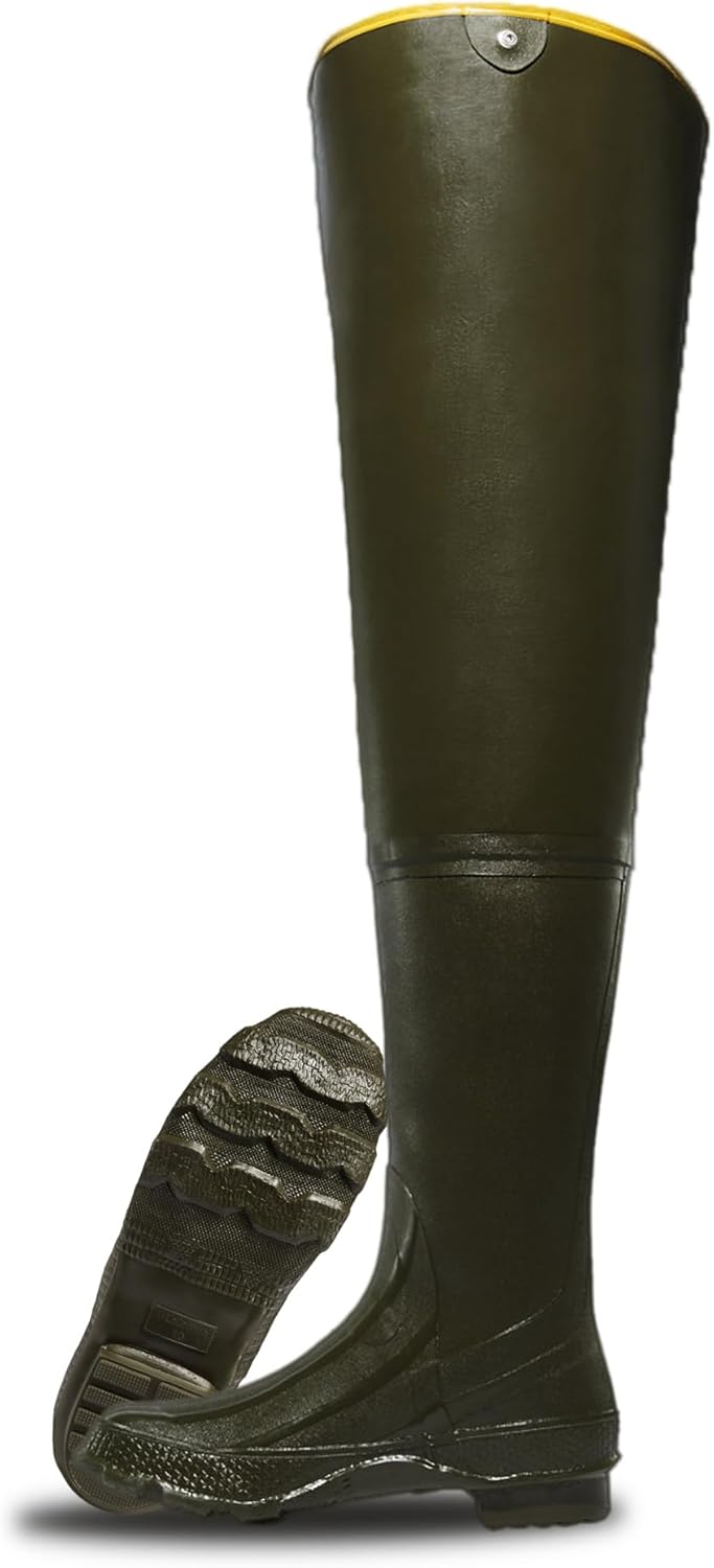 LaCrosse Grange 32" Rubber Boots for Men Featuring Waterproof Rubber, Slip-Resistant Design, Calf Harness, and Eva Footbed