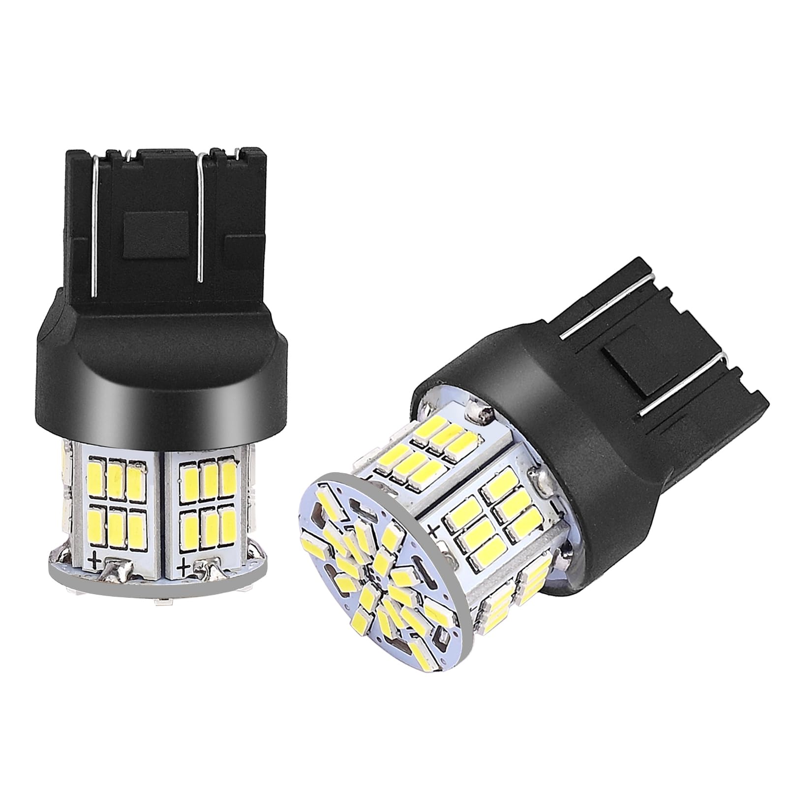 Bsxywa 7443 7440 T20 W21/5W Ampoules LED 12V 24V Blanc, Pour Voiture Feu de Recul, DRL Feux de Jours, Frein Stationnement Feu. (Lot de 2)