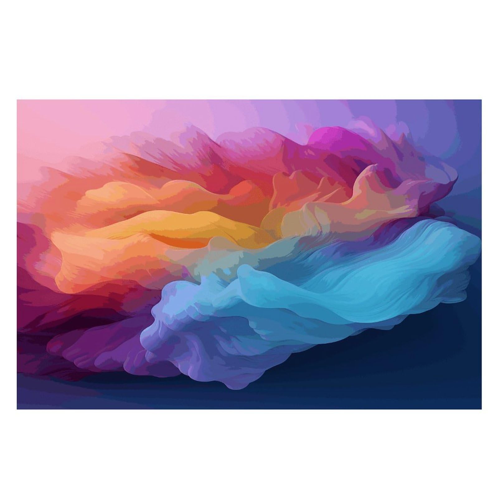 Color Gradient Placemats Wipeable Heat Resistant Table Mats Washable Flax Place Mats Elegant Cloth Non-Slip Placemat for Kitchen Dinning Party Table Decor 12 * 18 in