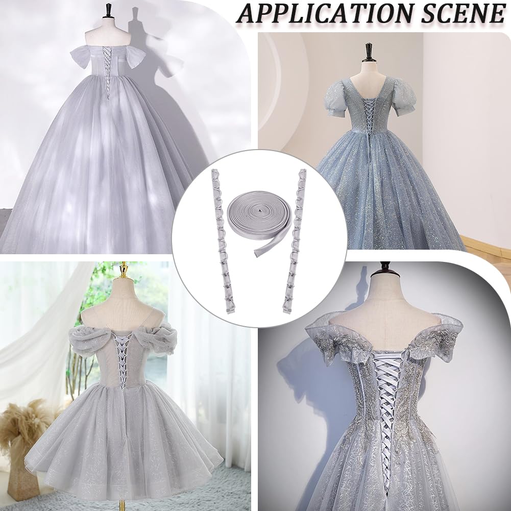 Amazon.com: GORGECRAFT Corset Back Kit Adjustable Wedding Dress Zipper  Replacement Extender Lace-up Loops Ribbons Ties Fit Satin Corset Back Kit  for Formal Prom Bridal Dress Evening Gown DIY Crafts, Light Grey :