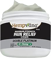 Hempvana As Seen On TV Double Platinum Cream with 8 Times Hemp Seed Oil Absorbs Quickly & Targets Muscle, Joint, Back, Knee Discomfort for Fast Relief, More Range of Motion