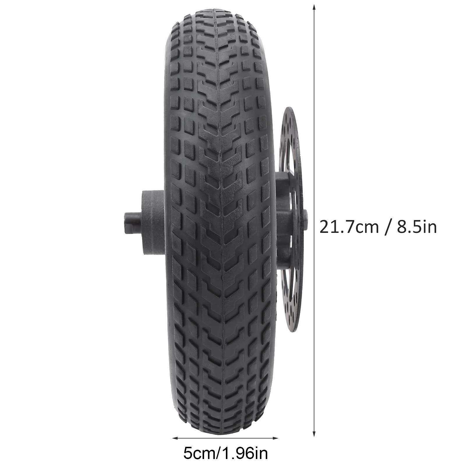 BuyWeek Roue Arrière de Scooter Électrique pour Xiaomi Pro, Roue Arrière de Trottinette Électrique 8,5 Pouces avec Pneus Creux et Frein à Disque 120 mm