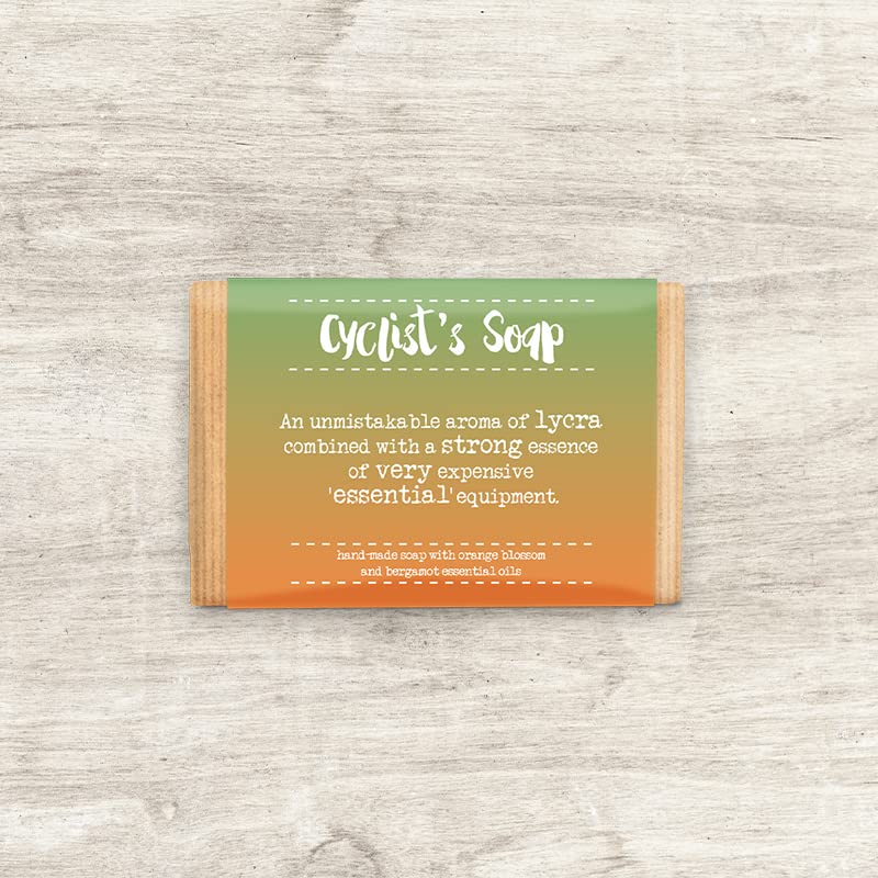 Funny Cyclists Hand Made Soap Bar - 100% Natural and Cruelty Free Vegan Soap, Green, 85 g (Pack of 1)