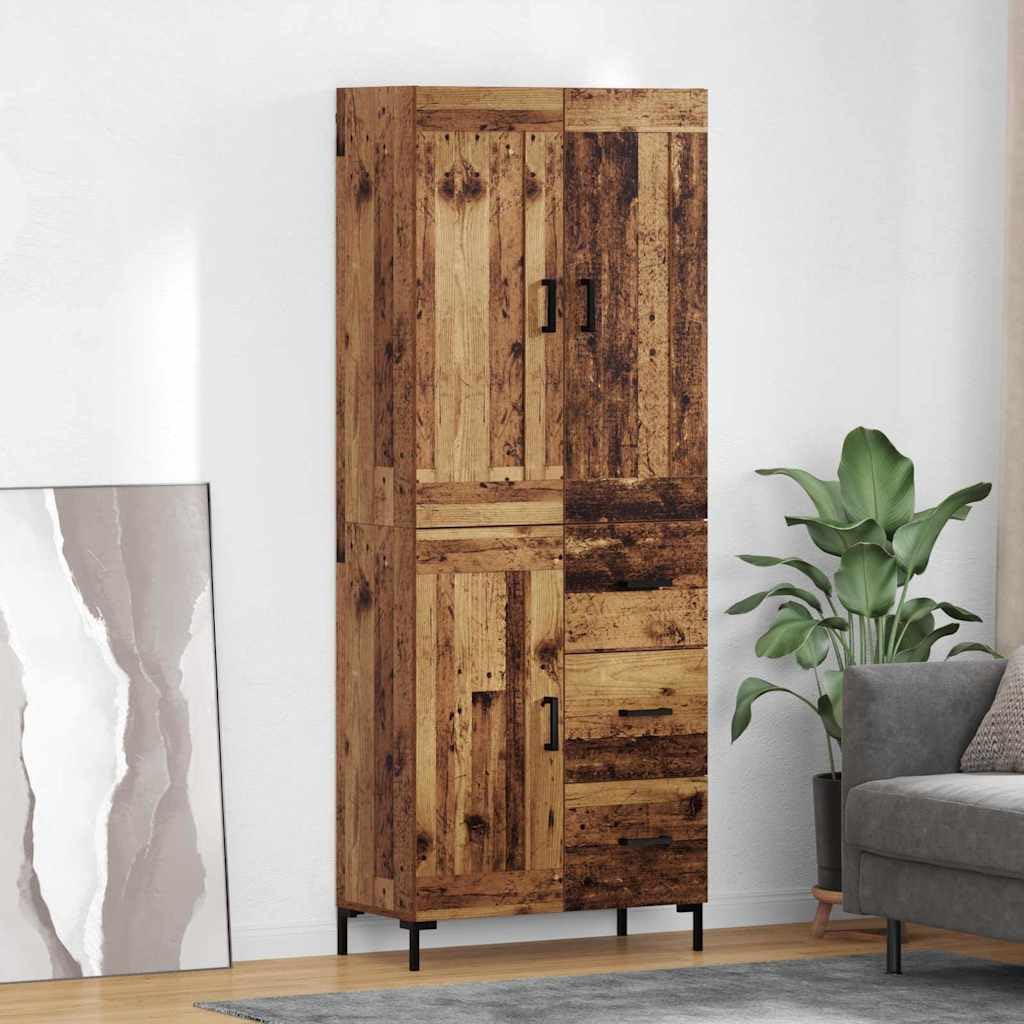 Highboard 2-TLG - Aparato de madera (69,5 x 34 x 180 cm)