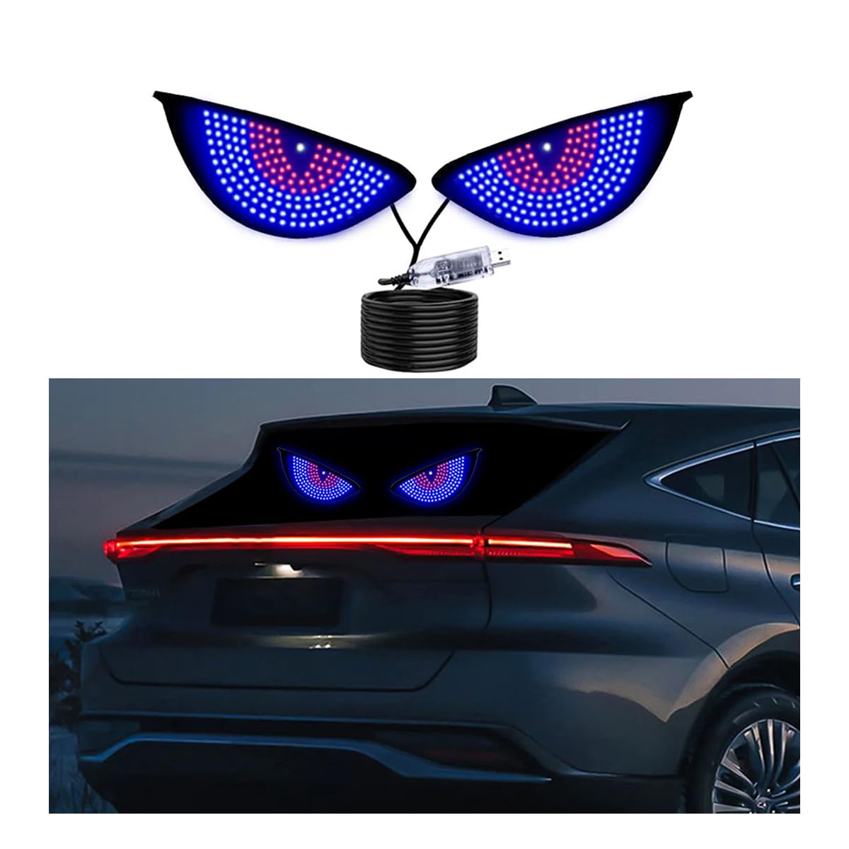 Lumière De Voiture œil De Démon,Pare-Brise De Voiture Et