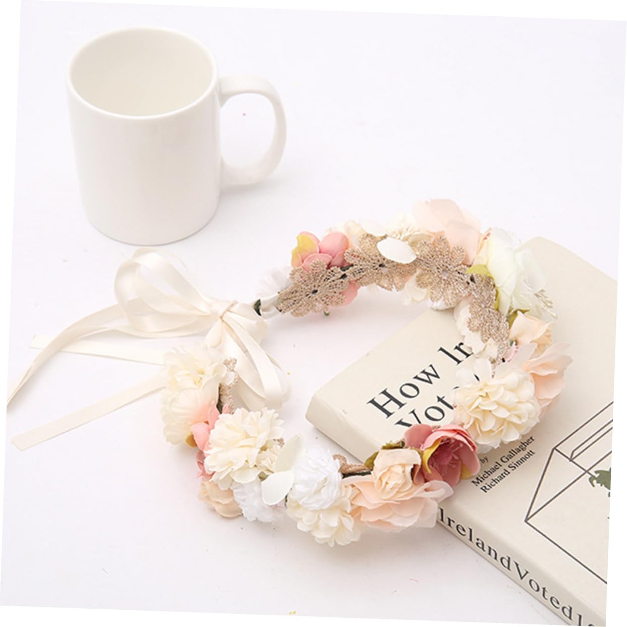 FRCOLOR 3 Pz Diadema di ghirlanda di fiori di seta fascia per ragazze di fiori diadema per ragazze hallowen hair charms Tiara cerchietti bambina Fascia per ghirlanda Acconciature da sposa