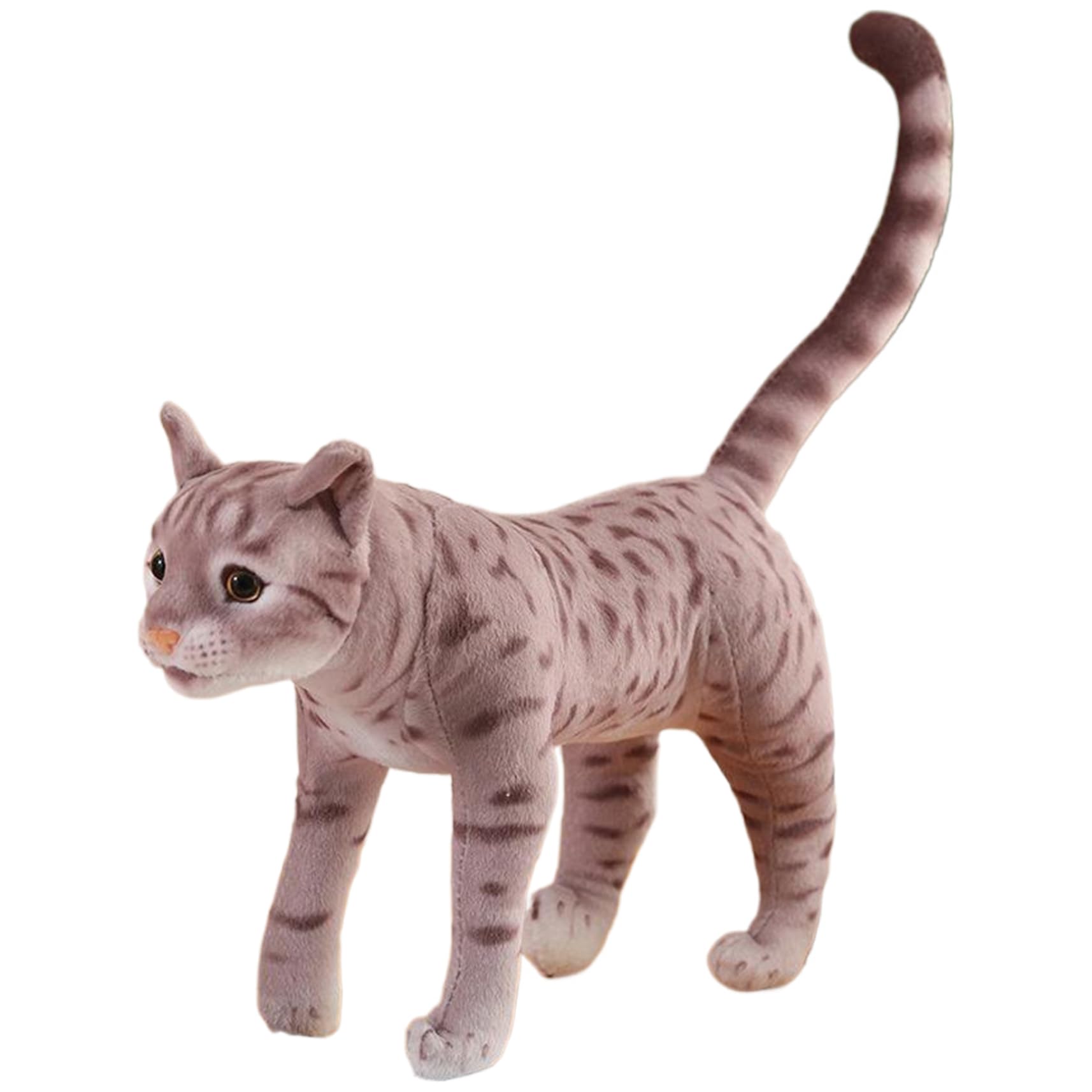 Peluche realista de gato atigrado, juguete de peluche para gatitos, gato americano de pelo corto realista, regalo para la ansiedad, para mujeres y niños, ideal para dormir. naranja de 13.7 p