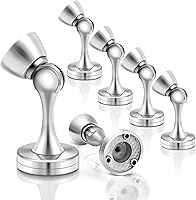 Vista 22 de Topes magnéticos para puerta, topes de puerta negros para la parte inferior de la puerta, montaje en pared, protector de pared magnético resistente