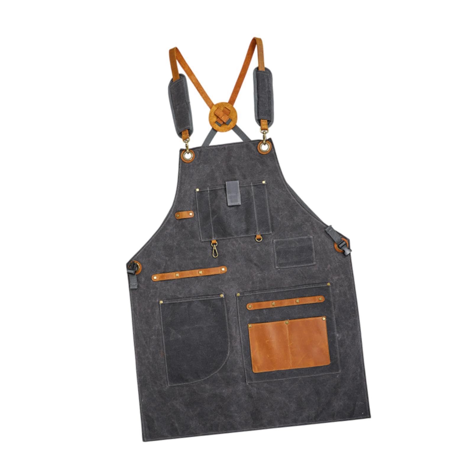 Tool Apron Versatile Woodworking Apron for Technicians Hairstyling Carpenter Gray-image-48