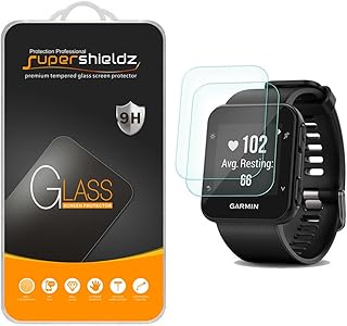 Supershieldz (2 Pack) Designed for Garmin Forerunner 35 Tempered Glass Screen Protector, Anti Scratch, Bubble Free