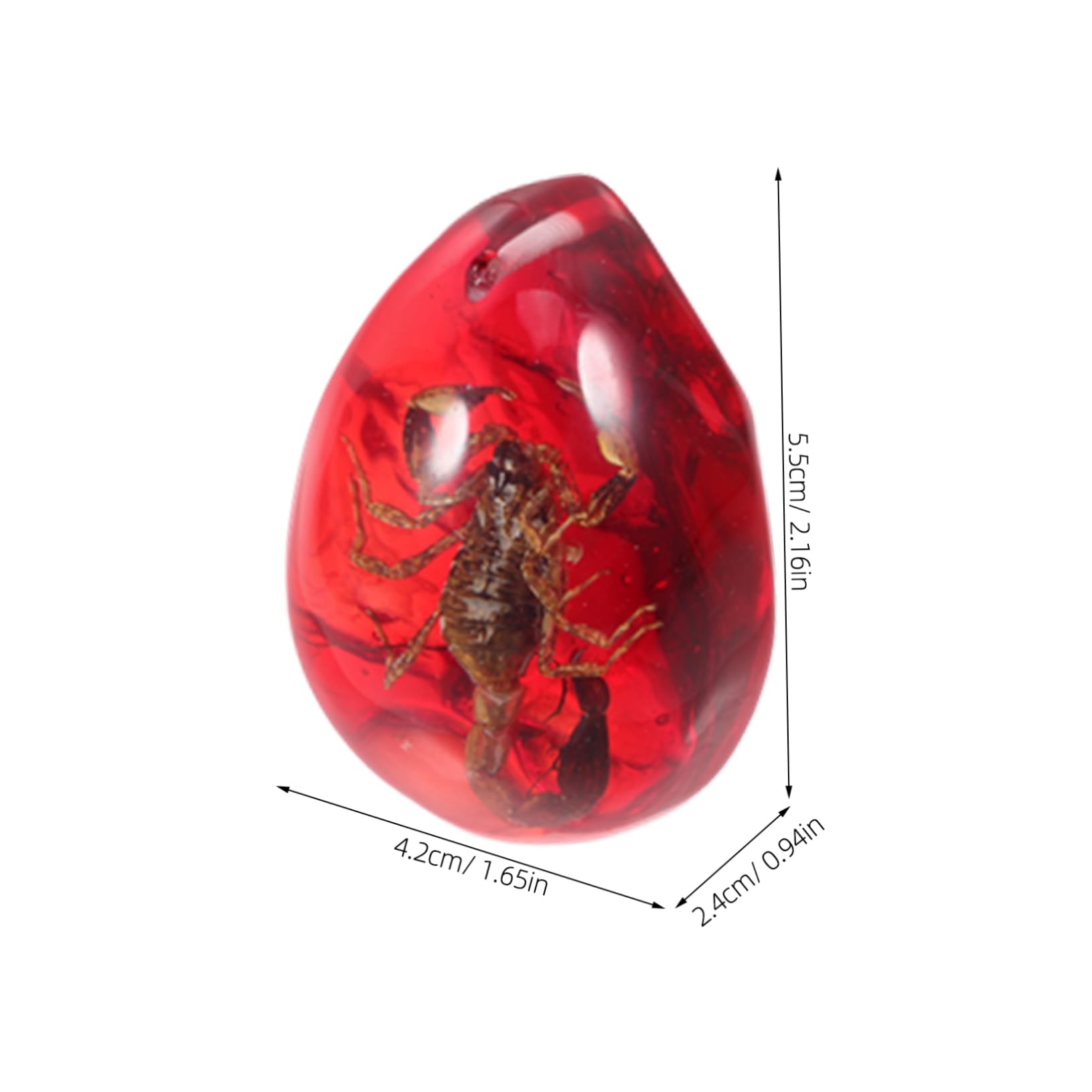 ifundom Amber Beeswax Specimen Desktop Amber Ornament Amber Insect Scorpion Insectspecimen Insect Samples Stones Artificial Amber Specimen Amber Stone Amber Collection DIY Crafts Red Resin