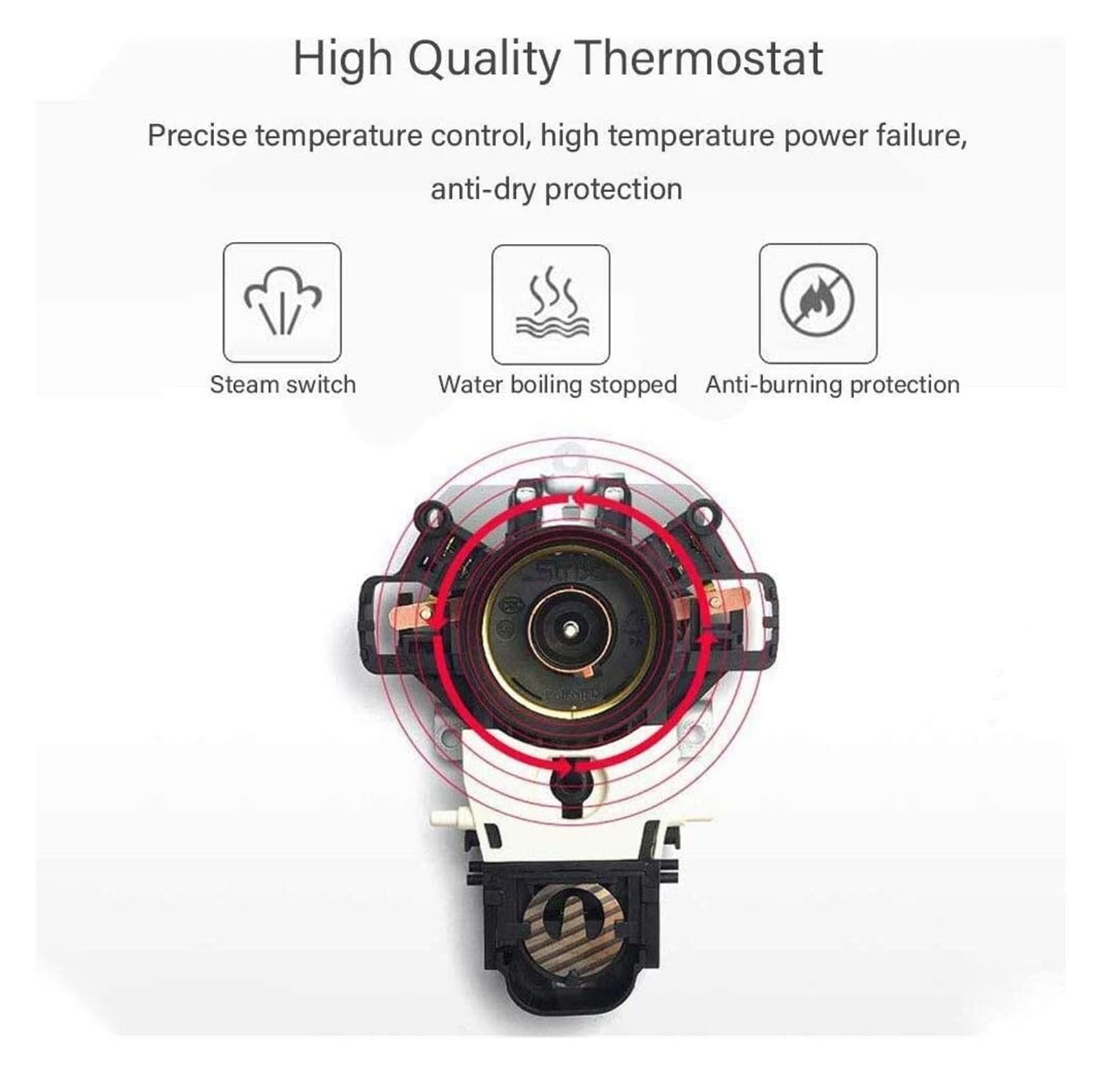 SOVORM Hervidor eléctrico de café de preparación rápida, hervidor de Agua con Silbato, autoapagado, autoprotección en seco antiquemaduras, Termo de Temperatura Constante The New