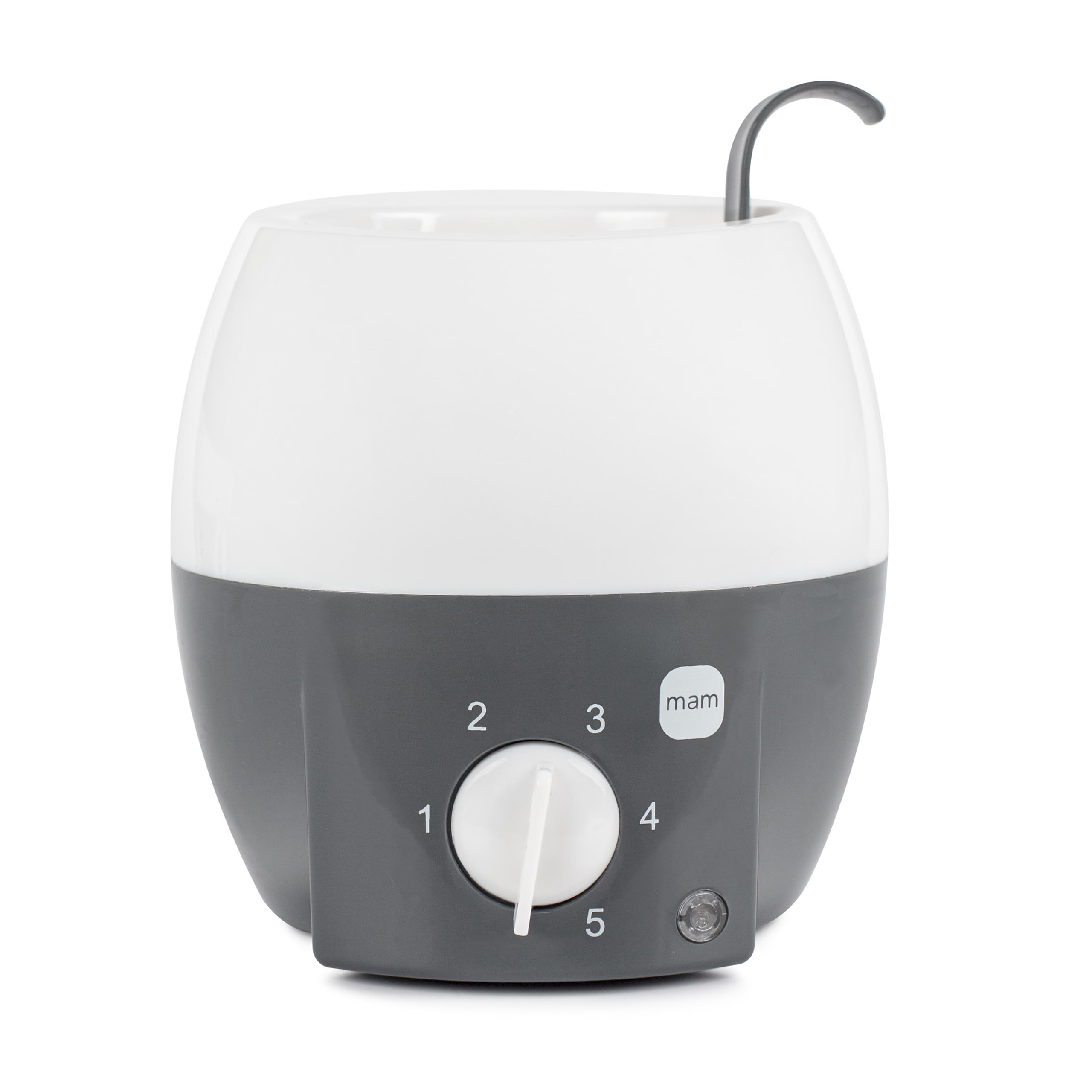 MAM Babykosterwärmer | Babyflaschenwärmer für Babyflaschen und Babynahrung | Flaschenwärmer mit automatischer Temperaturkontrolle und Überhitzungsschutz | grau