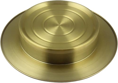 Miniatura 6 de Communion Ware - 2 bandejas para servir vino santo con tapa y 2 platos apilables para pan con tapa + 80 tazas, acero inoxidable (latóndorado)