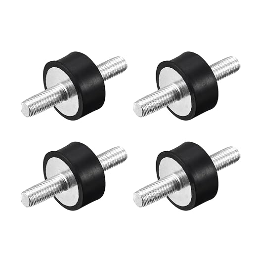 uxcell Rubber Mounts 4pcs M6x18mm Male Vibration Isolator Shock Absorber D20mmxH10mm