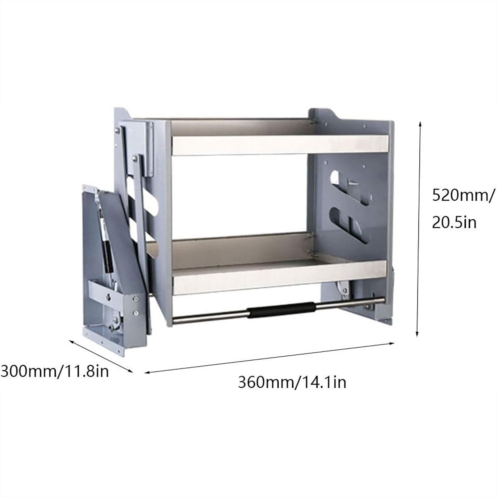 Cesta elevadora extraíble para cocina, 30 kg de carga, solución de almacenamiento múltiple para cocina, dormitorio, hogar, dimensiones: 36 x 30 x 52 cm