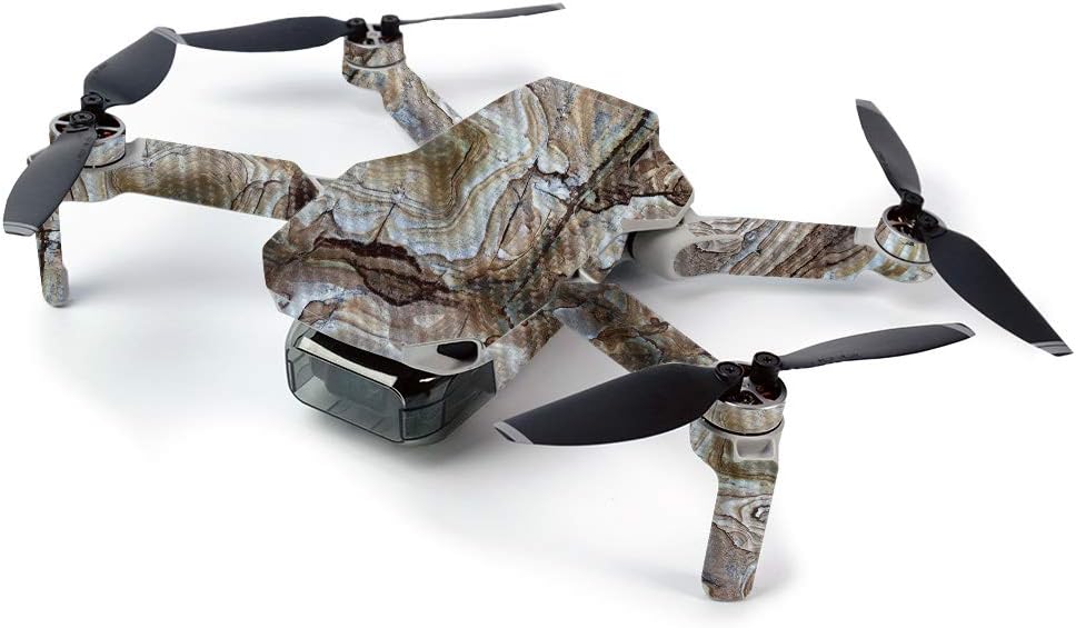 MightySkins Carbon Fiber Skin For DJI Mavic Mini Portable Drone Quadcopter Carbon Fiber Skin - Brown Marble | Protective, Durable Textured Carbon Fiber Finish | Easy To Apply, Remove | Made in the USA