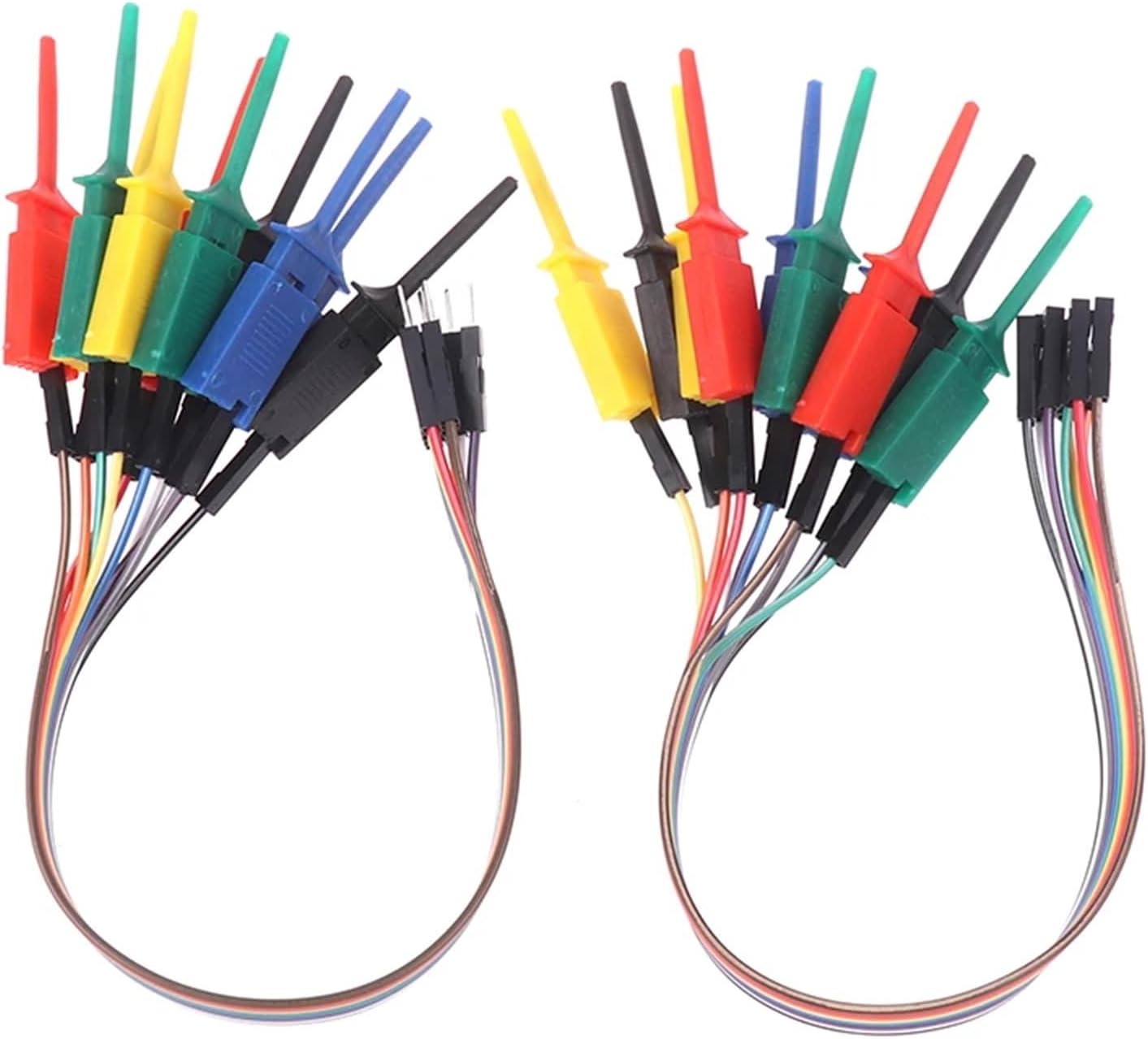 20cm 10P High Efficiency Test Hook Clip Logic Analyzer Cable Gripper Probe Test Clamp Kit for Chips Pins Connecting Testing(02)