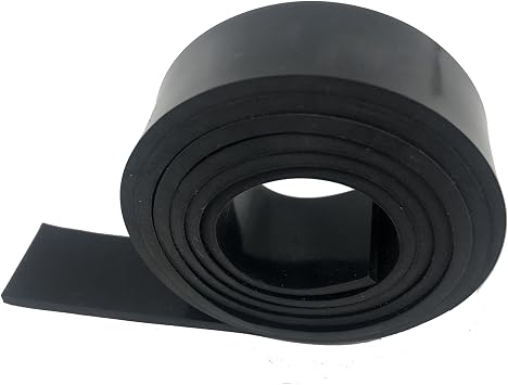 LMS Black Thin Heat Resistant Silicone Rubber Roll Strips High Temp 60A, No Adhesive DIY Gaskets Material for Seals, Supports, Pipeline, Bumpers, Protection,Abrasion 1/8 inchx2 inchx3.3ft, Black