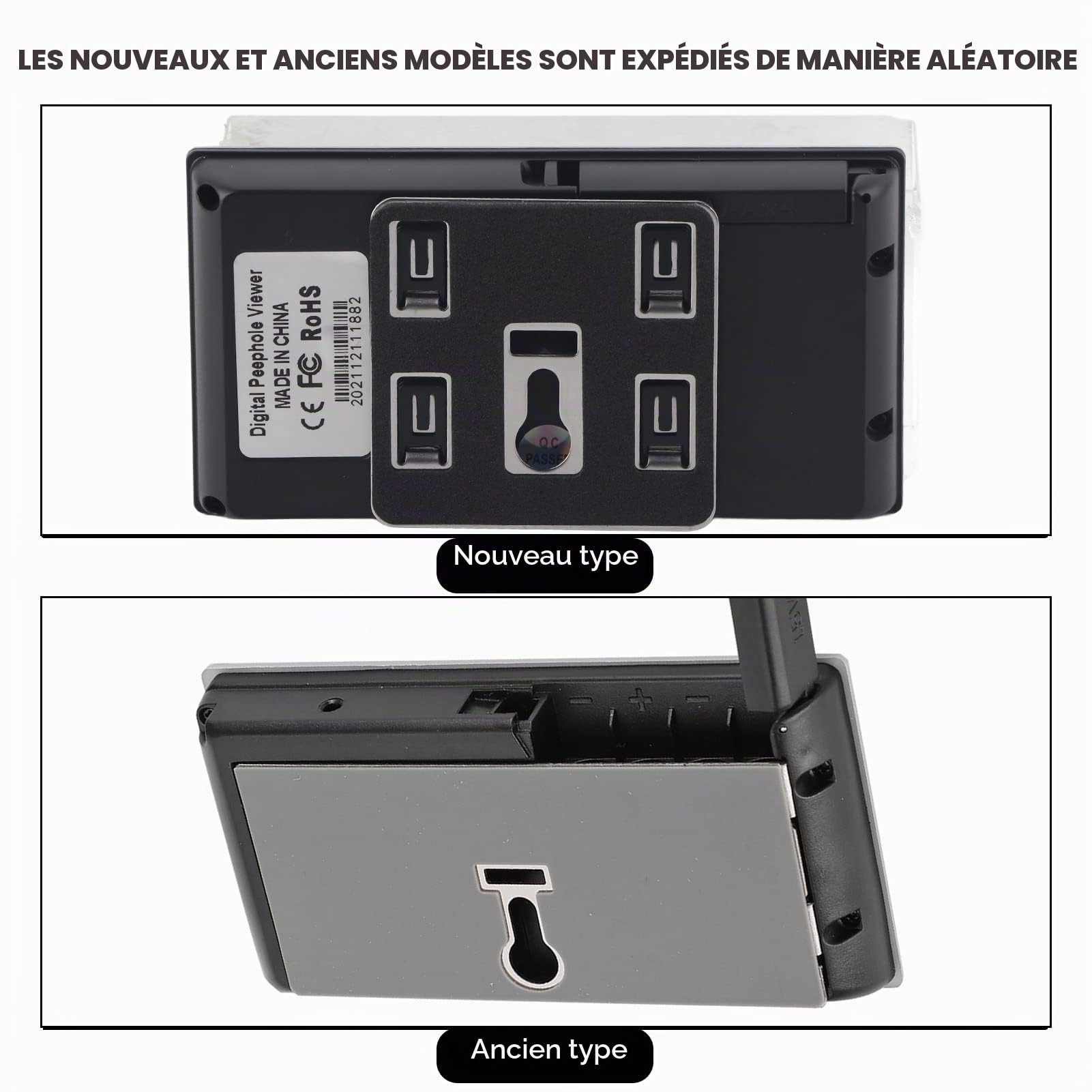 Visionneuse De Judas De Porte Numérique, Sonnette sans Fil avec Caméra 3,5 Pouces 720HD écran Couleur LCD Intérieur Visuel 120 ° De Large Visualisation Moniteur Intelligent