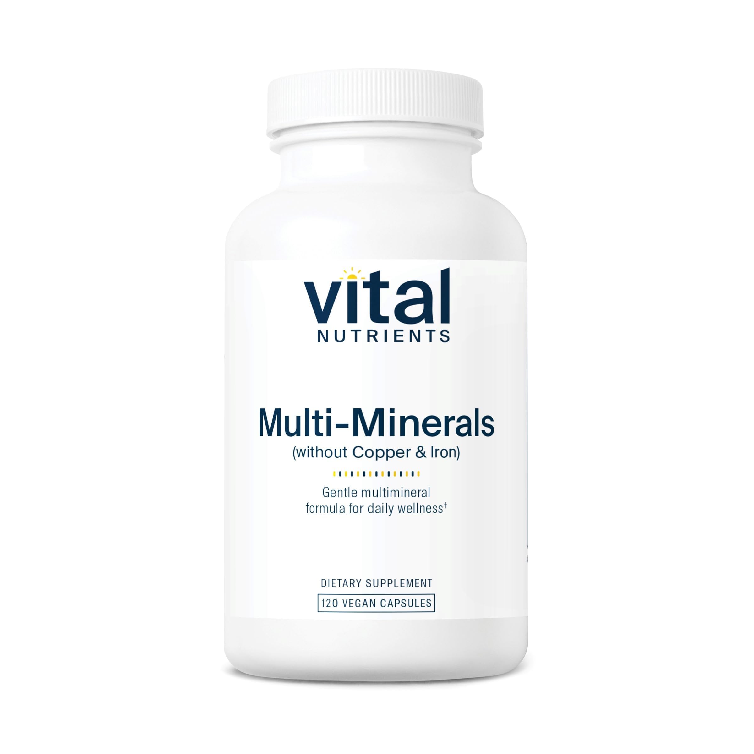 Multi-Minerals - Citrate/Malate Formula (No Copper or Iron) - Vegan Daily Multimineral - Gluten, Dairy, Soy Free - Non-GMO - 120 Capsules