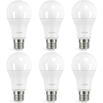 Linkind 13.7 W Super Bright E27 LED Bulb Replaces 100 Watt 5000 K Daylight White A60 LED Bulb 1600 LM 220  Beam Angle Not Dimmable Pack of 6 [Energy Class E]