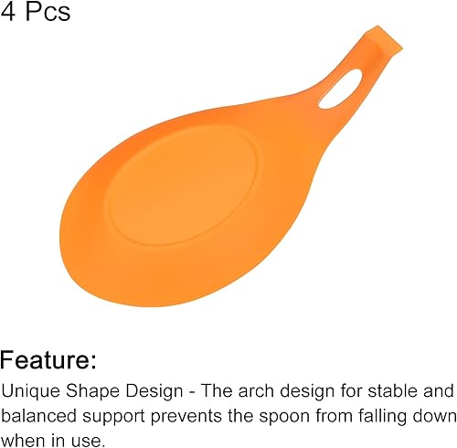 Miniatura 3 de uxcell Soporte de cuchara de silicona, 7.68 x 3.74 pulgadas, resistente al calor, soporte para utensilios de cocina, espátula, soporte para cucharón