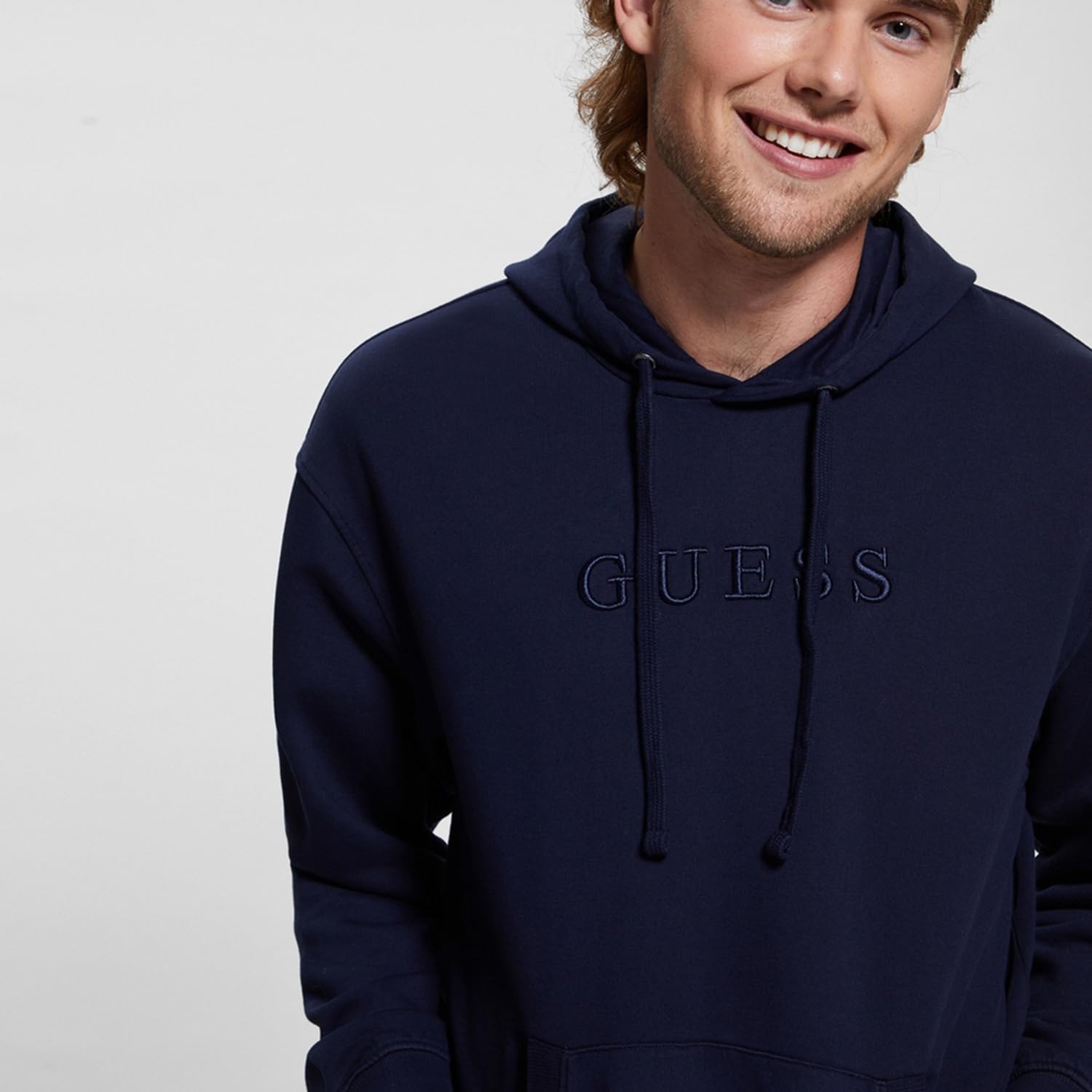 GUESS Men's Finch Terry Guess Washed Hoody