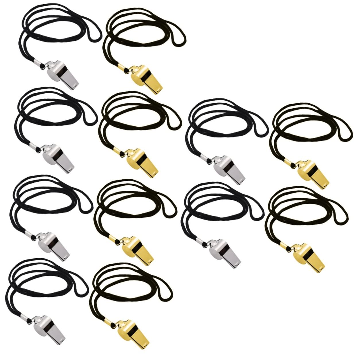 Yardwe 8 Pz fischio dell'arbitro Climbing rampicante Decorazione sospesa con Fischietto fischietti Cordino Arredamento Esterno Fischietto Basket Fischietto Viaggio Metallo