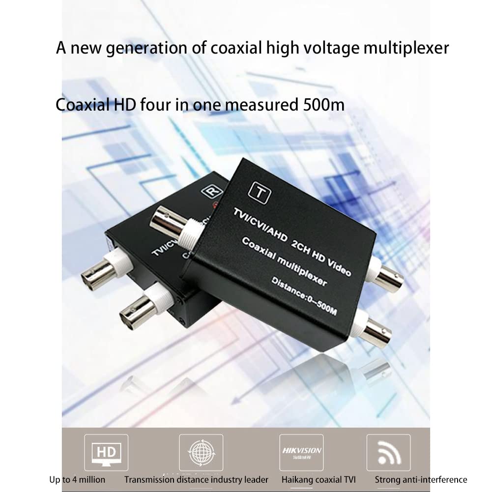 AHD TVI CVI - Multiplexer video per fotocamera CCTV 2Ch coassiale Video Convertitore per Hdcvi 1080P