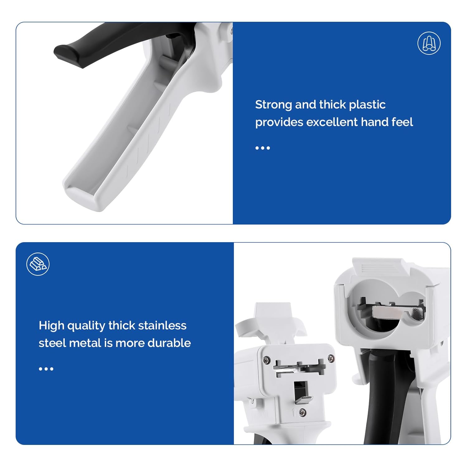 JMU Dispensing Gun 50ml, 1:1/2:1 Dental Impression Mixing Dispensing Gun Kit (Pack of 2)