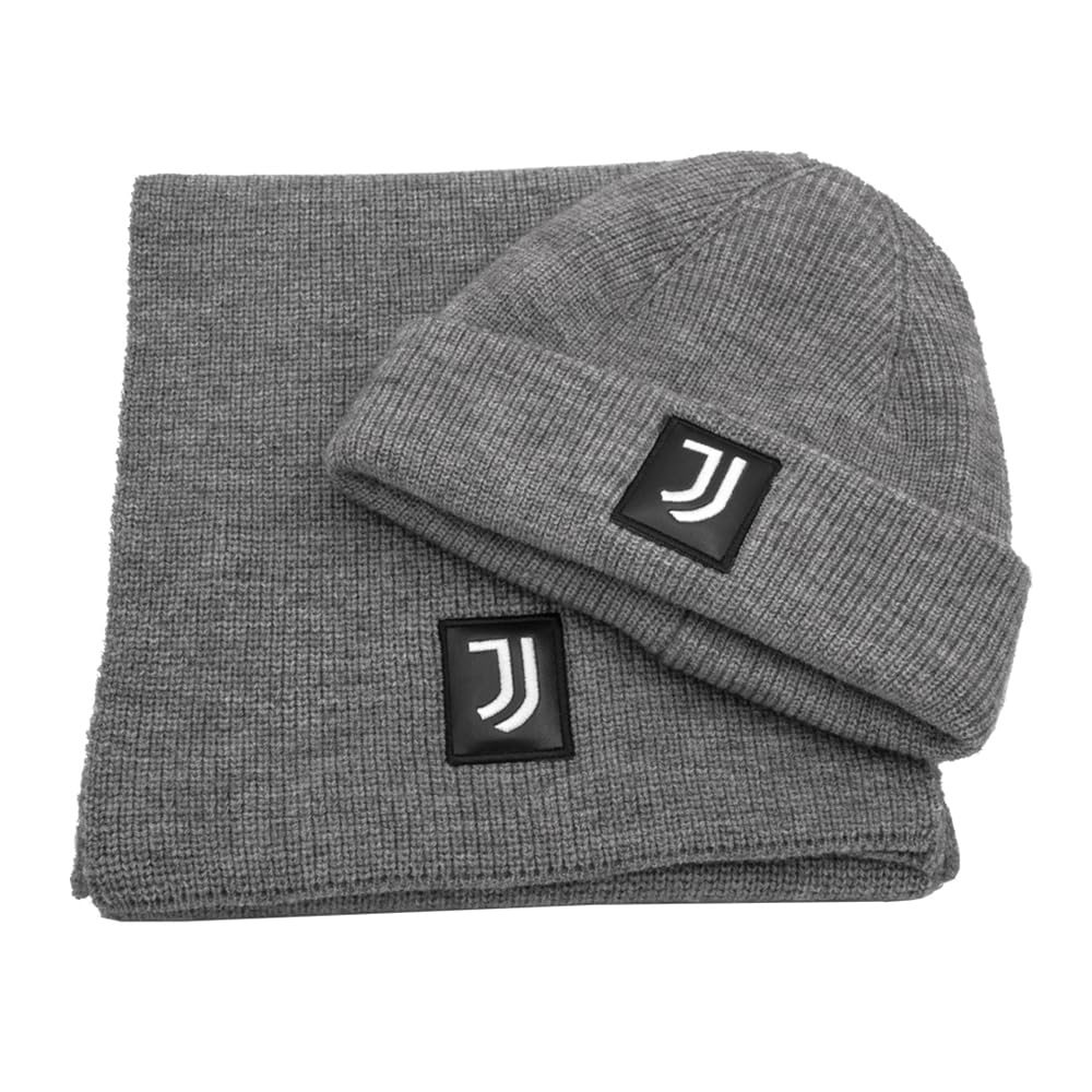 Juventus SET SCIARPA E CAPPELLO CON RICAMO IN BOX 47% PC 31% PL 22% NY 133555 GRIGIO