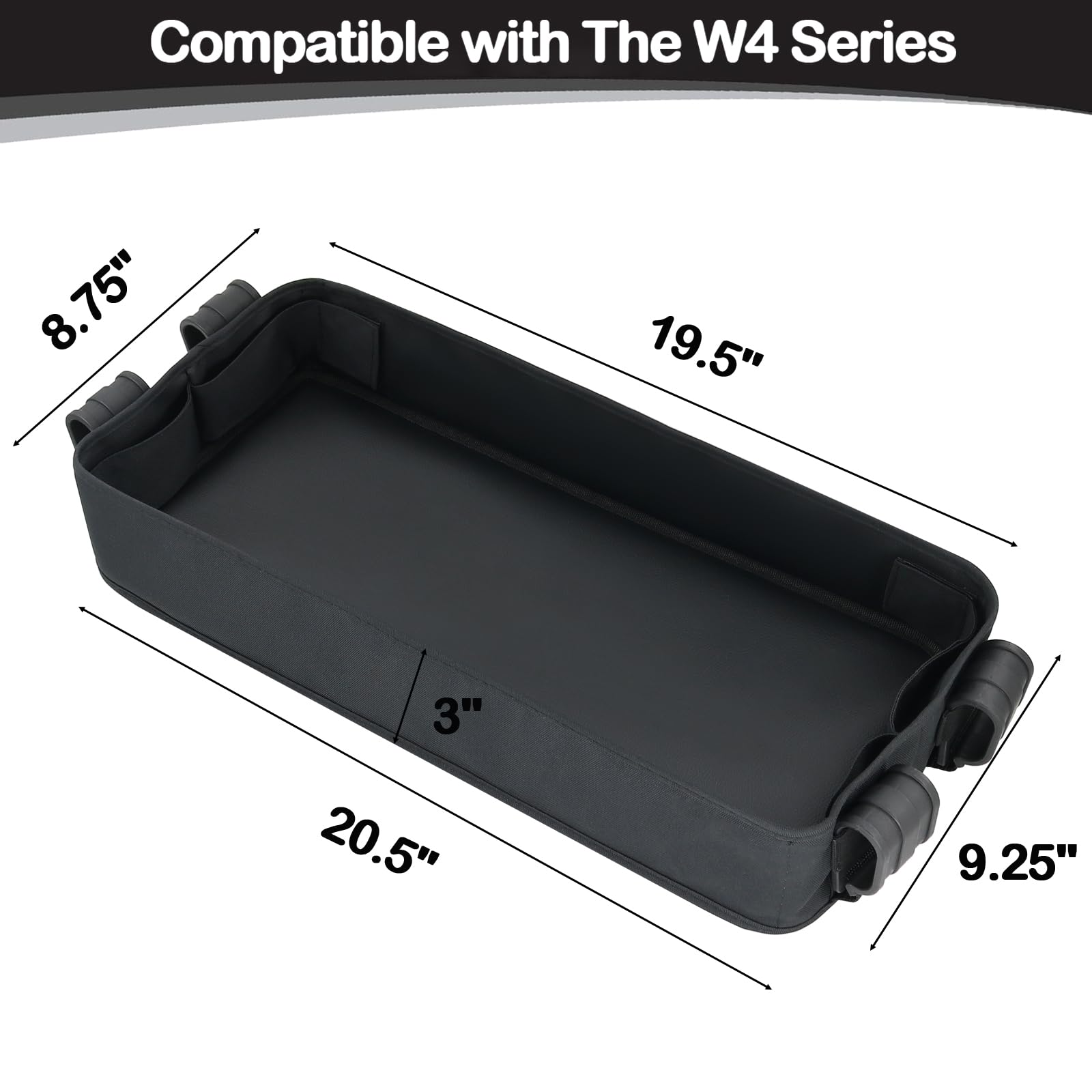 Plateau à Goûter Double Face Pour Poussette - Compatible Wonderfold, Organisateur Collations Avec Porte-Gobelets En Similicuir