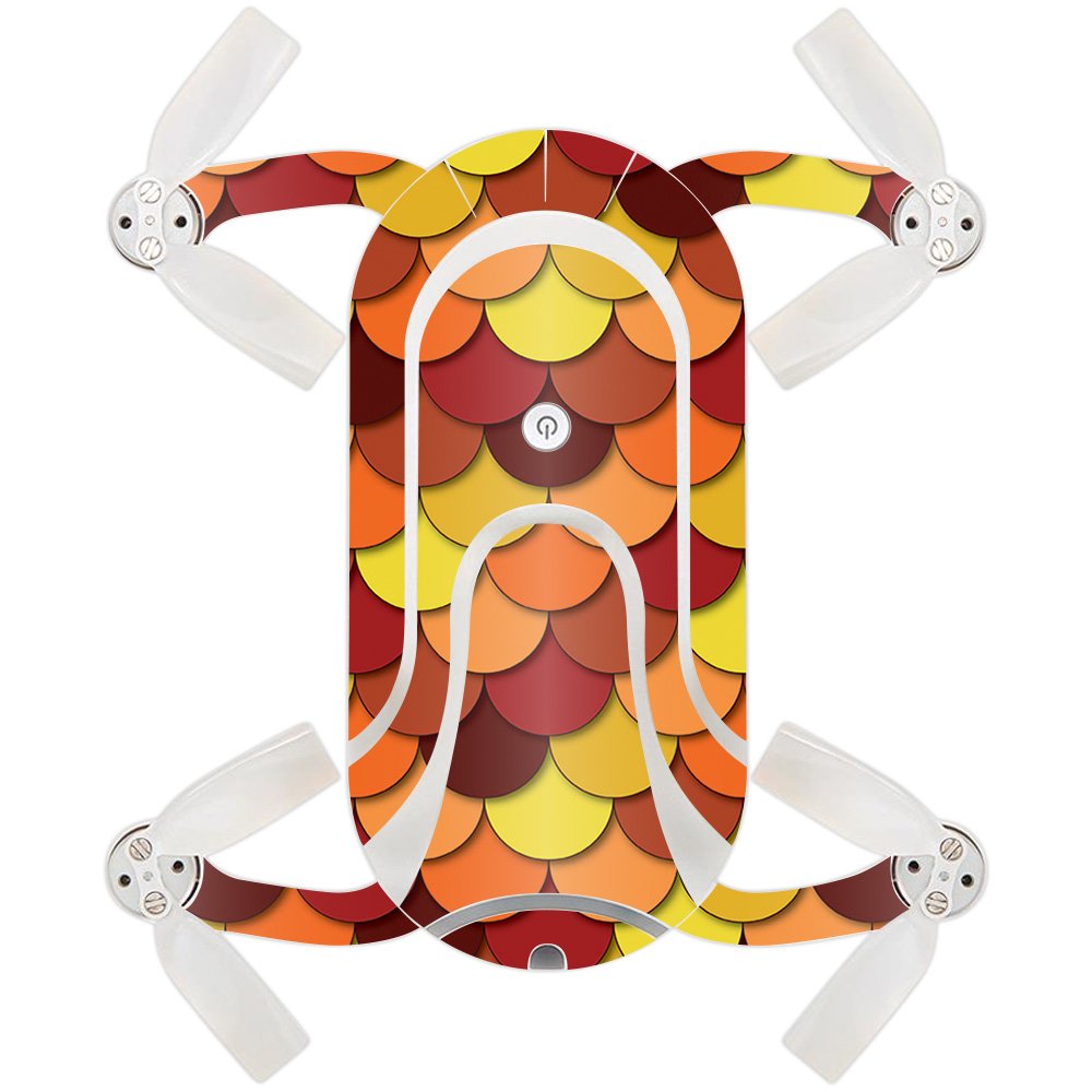 MightySkins Skin Compatible with ZEROTECH Dobby Pocket Drone – Red Scales | Protective, Durable, and Unique Vinyl Decal wrap Cover | Easy to Apply, Remove, and Change Styles | Made in The USA