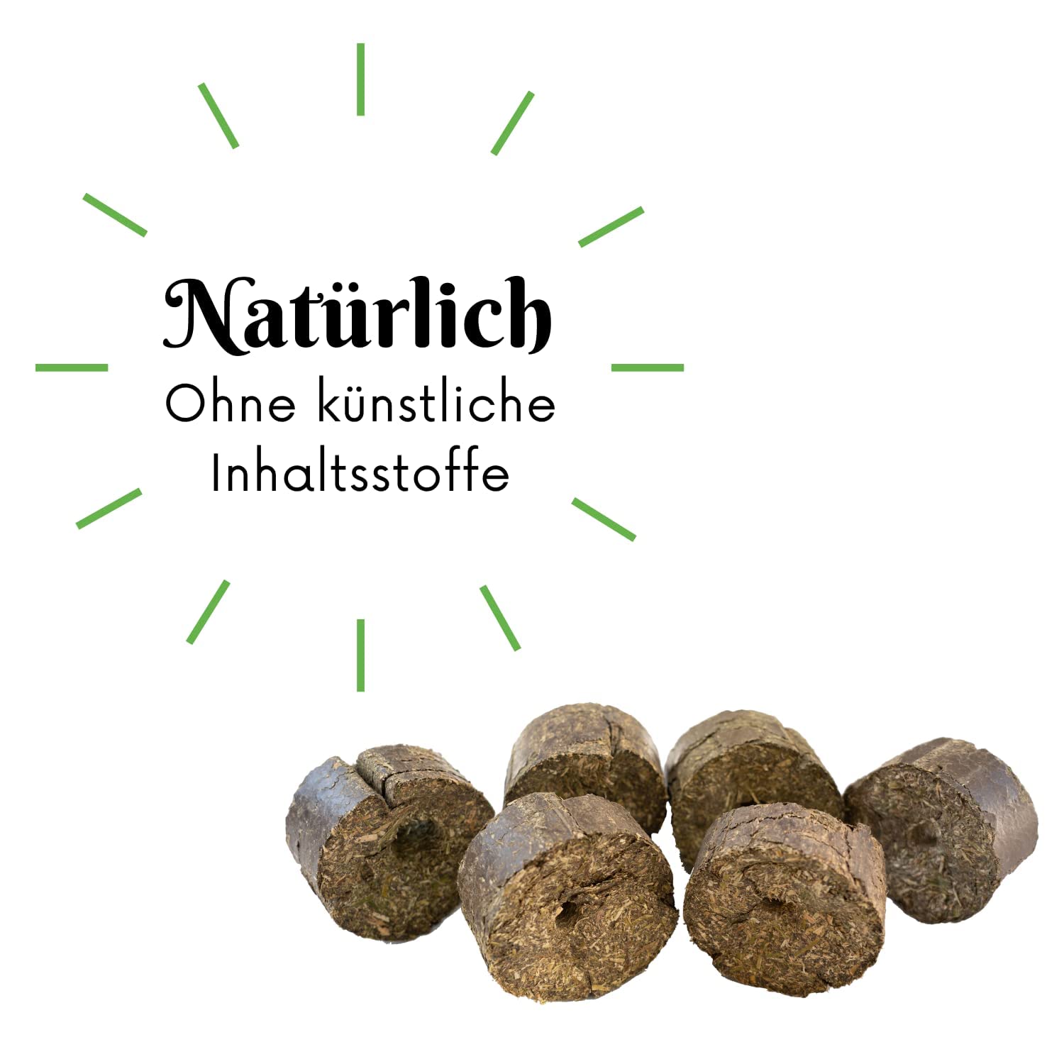 Blocs de luzerne avec trou 3 kg pour chevaux – Friandises saines 100 % luzerne