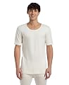 Jockey 2402 Men's Super Combed Cotton Rich Brushed Fabric Half Sleeved Thermal Undershirt with StayWarm Technology_Off W