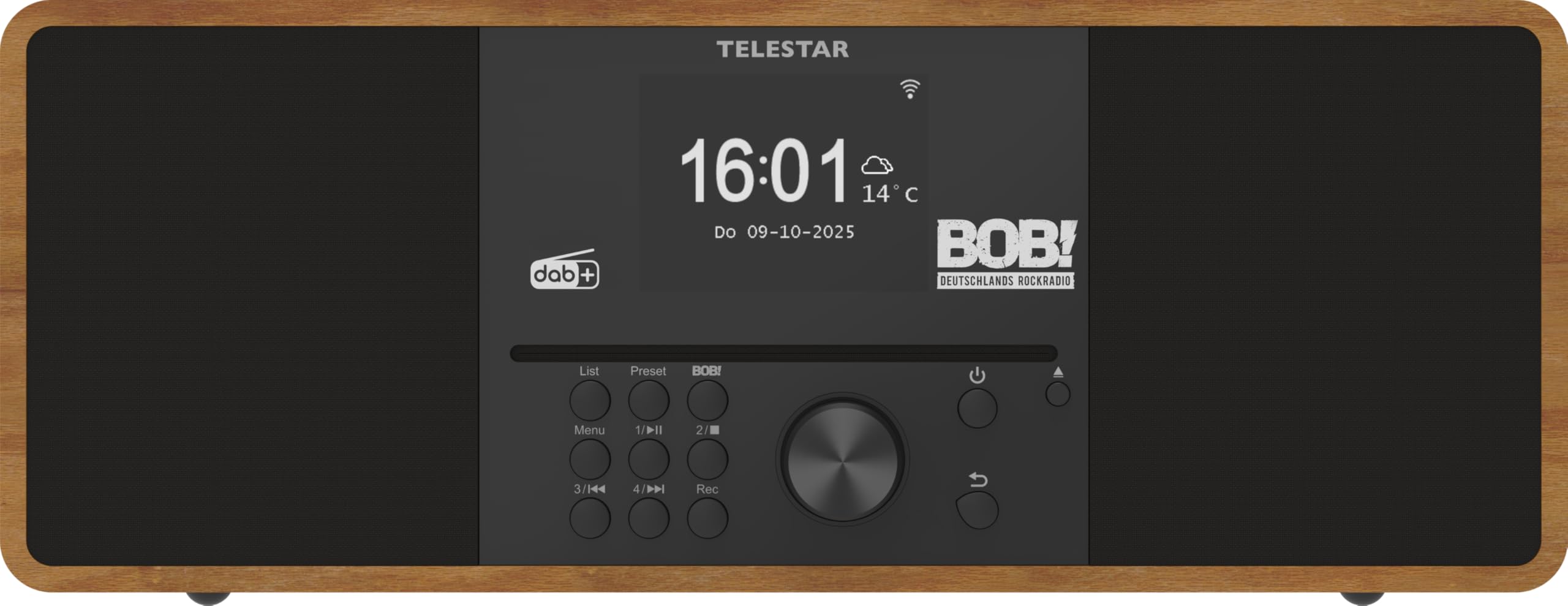 TELESTAR Bobs Rock Radio 2.0 - Dab+/Radio Internet avec Lecteur CD (Radio BOB! Émetteur préinstallé, stéréo, 2 × 15 W, Services de Streaming, Streaming Audio Bluetooth et Fonction d'émission, USB