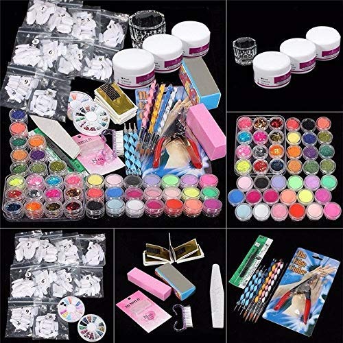 42 in 1 Nail Art Set Acrylic Nail Powder Glitter Brush Nail Art Tools