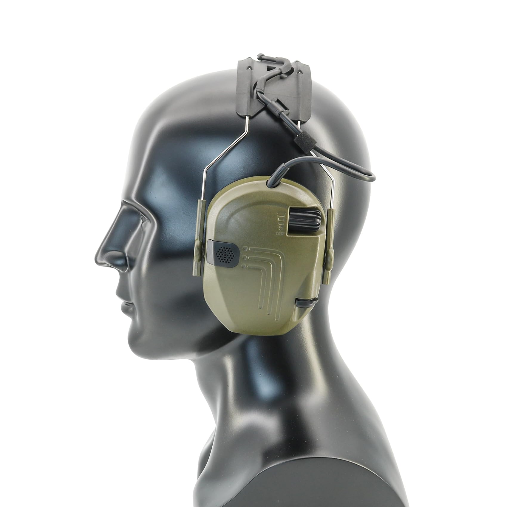 Diadema desmontable con auriculares de protección auditiva, captación electrónica de sonido, reducción de ruido, almohadillas de silicona para los oídos