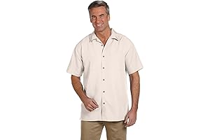 Harriton Men's Barbados Textured Camp Shirt