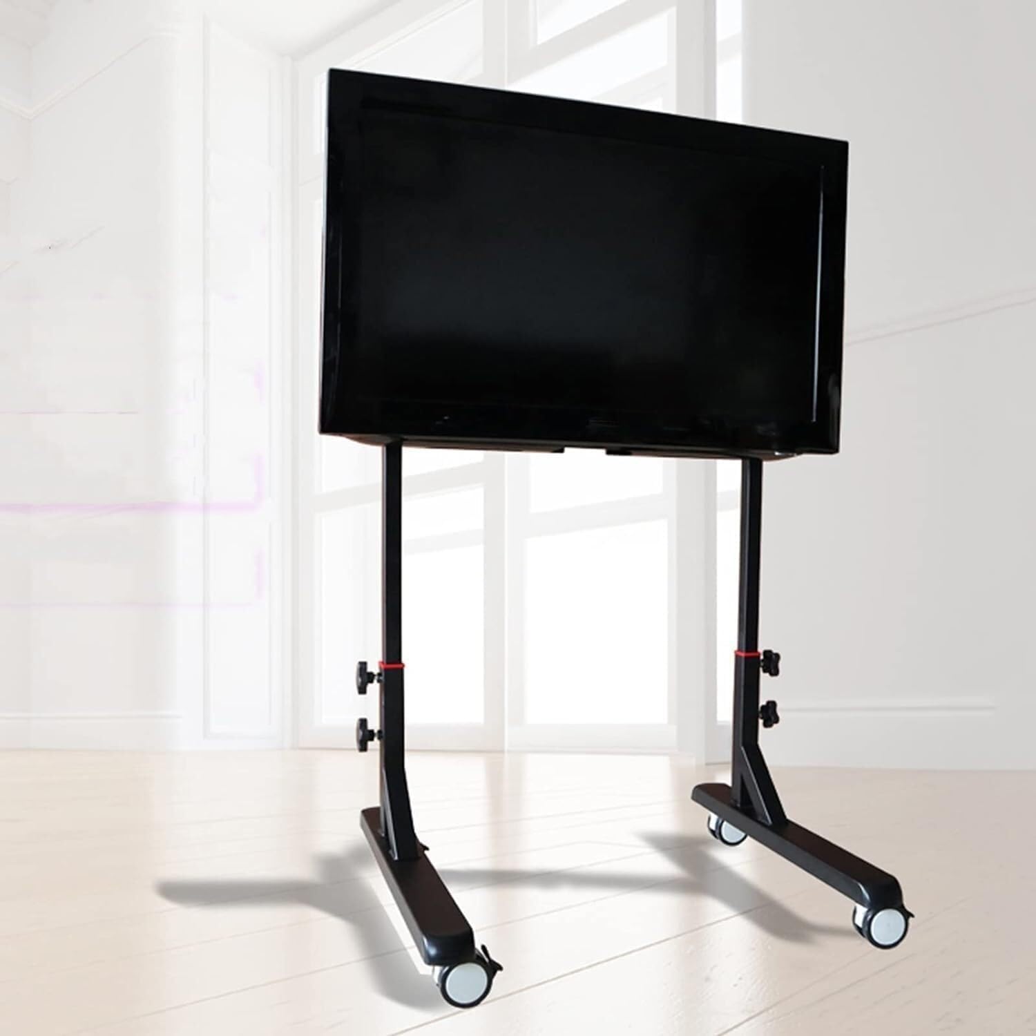 OLSKFUH Mobile Tv Stand Portable Tv Floor Stand - Mobile Tv Cart Stand With Wheels, Rolling Floor Tv Stand With Mount For Below 55 Inches Tv For Living Room, Office, Meeting Roo,