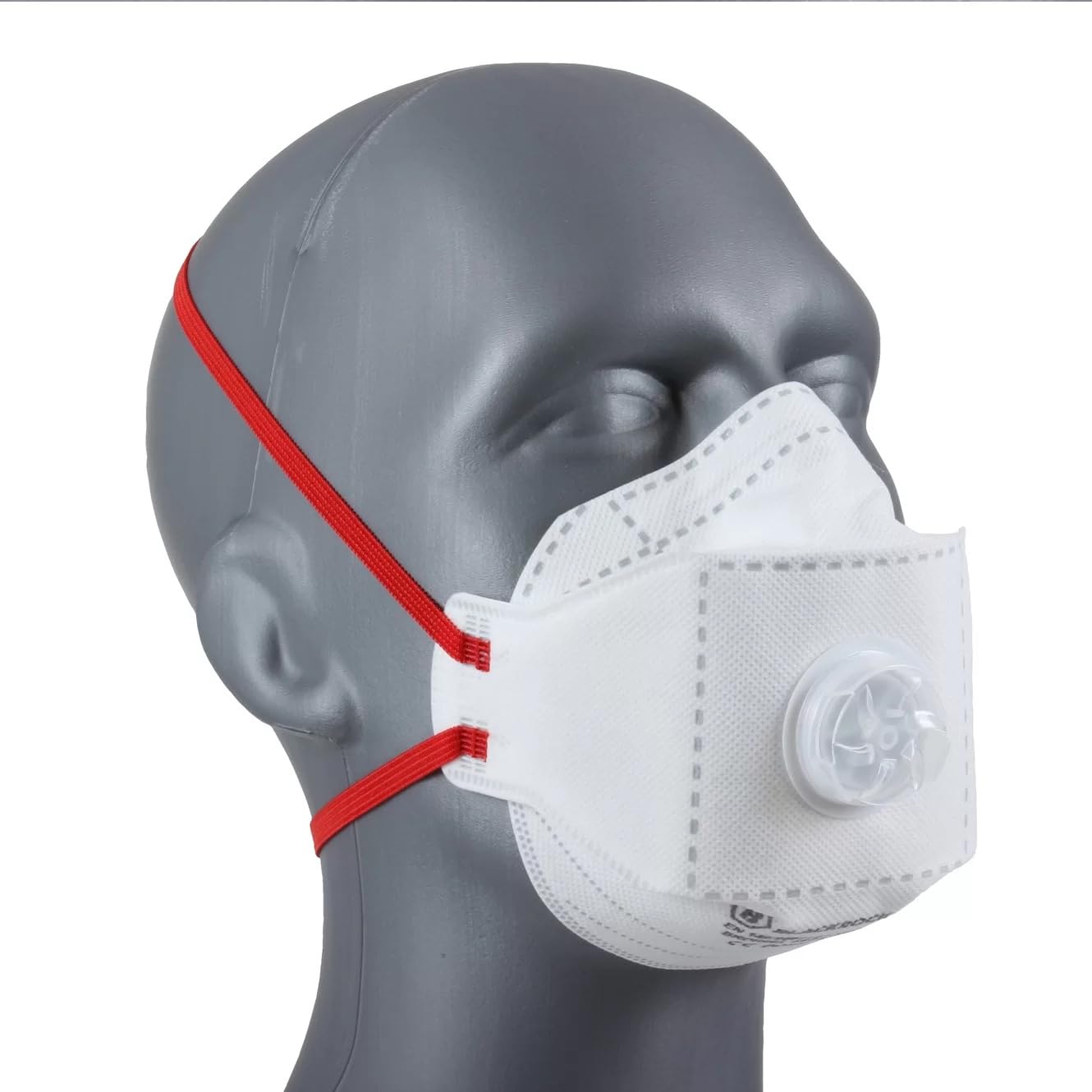 FFP3 Face Mask Pk 1 - Disposable Fold Flat Respirator EN149 CE Certified – Advanced 3 Layer Filtering of Particles, Vapours and Fumes - Exhalation Valve, Elasticated Ear Loops and Pliable Nose Bridge