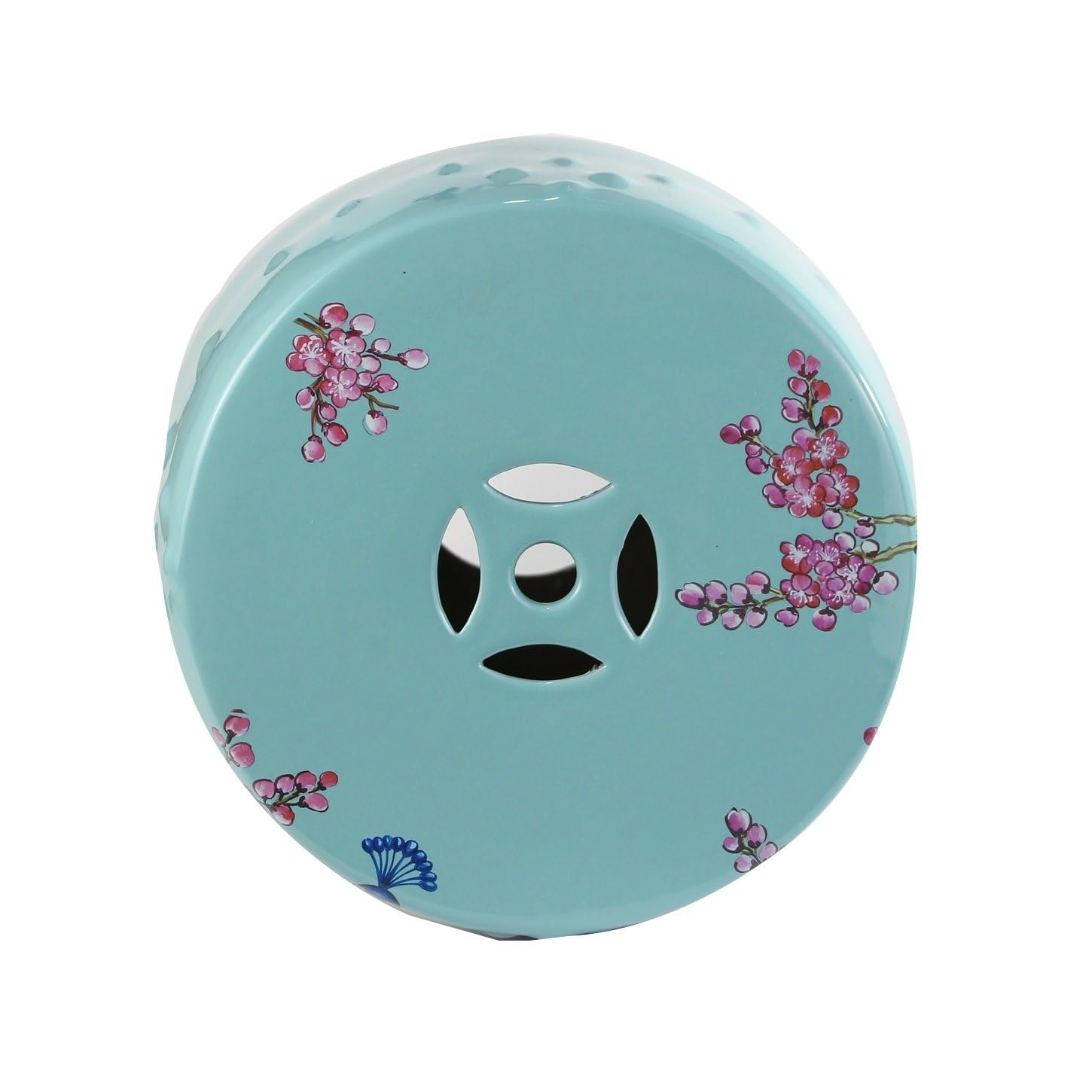 Fine Asianliving Tabouret Céramique Paon Chinois Bleu D33xH45cm Tabouret Chinois de Jardin Table d'appoint en céramique Chinois Porcelaine Tabouret Oriental