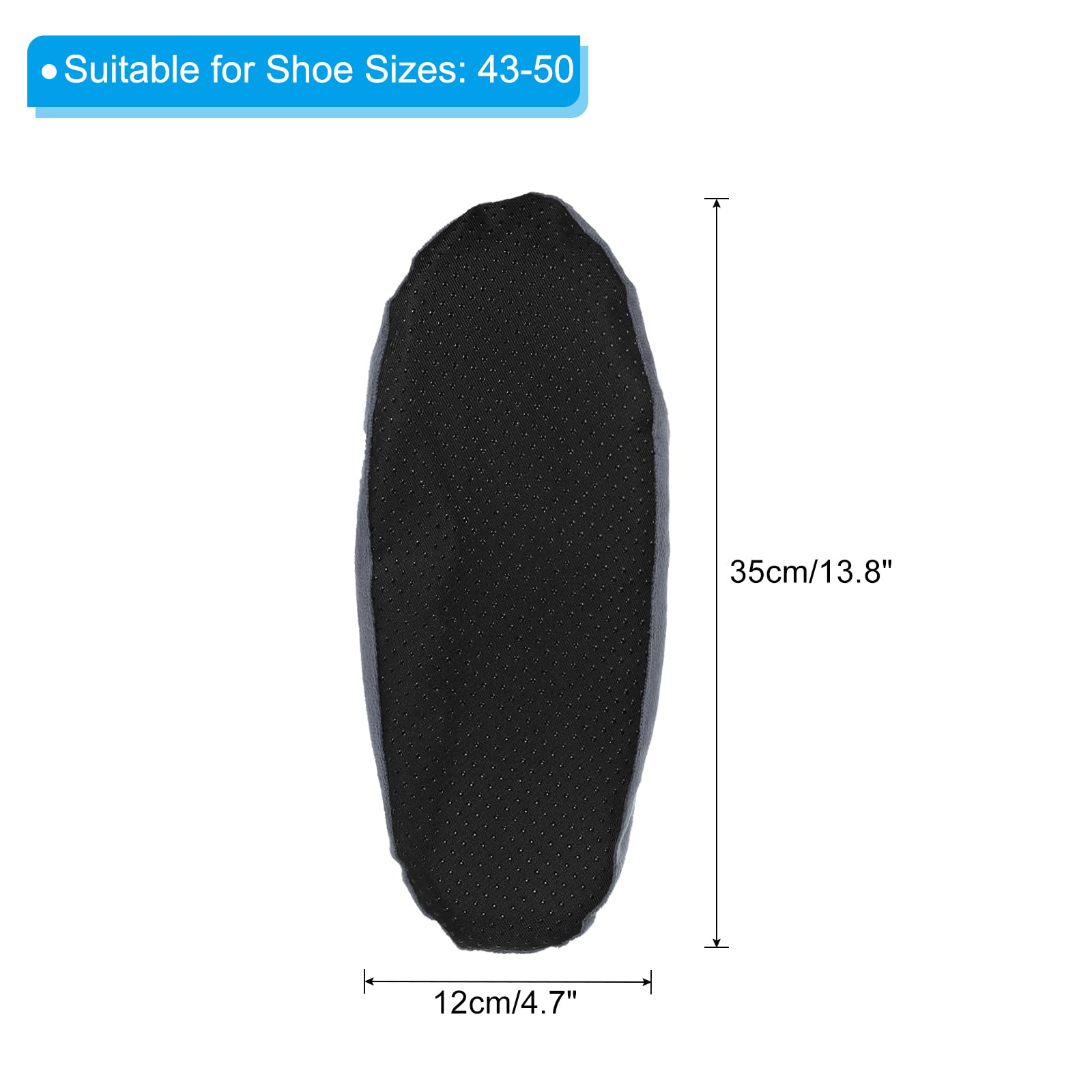 PATIKIL Shoe Covers, 10 Pairs Reusable Non Slip Shoe Protector Covers Washable Thickened Shoe Cover for Indoors Laboratory Household, Gray